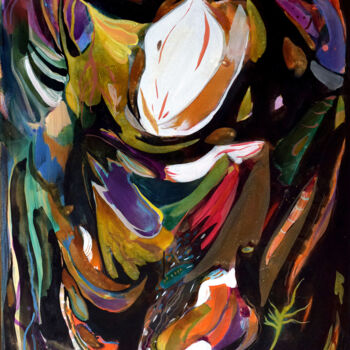 Peinture intitulée "Secret Flora" par Asta Kulikauskaite Krivickiene, Œuvre d'art originale, Acrylique Monté sur Châssis en…