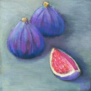 Peinture intitulée "Figs" par Adonis Tukhvatshyn, Œuvre d'art originale, Pastel