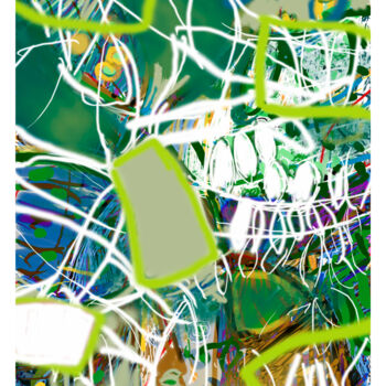 数字艺术 标题为“Sans titre 8 : Vert” 由Jean-François Raymond, 原创艺术品, 数字油画