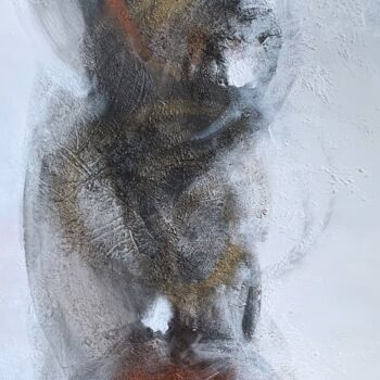 Painting titled "Tourbillon de brume" by Anik Lapointe, Original Artwork, Acrylic Mounted on Wood Stretcher frame