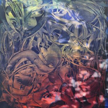 Painting titled ""EYES IN THE FLOW"" by Sonia Jeronimo (Sónia J. Modern Art), Original Artwork, Acrylic