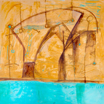 제목이 "Sobre una Laguna"인 미술작품 Francisco Muñoz Tejeida로, 원작, 아크릴
