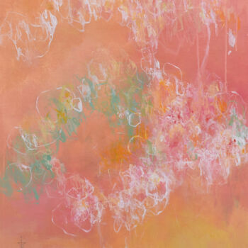 Pittura intitolato "Making My Flower Cr…" da Misako Chida, Opera d'arte originale, Acrilico