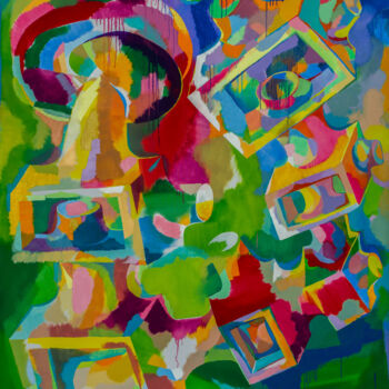 Painting titled "Architecture of the…" by Ivan Stoyanov, Original Artwork, Oil