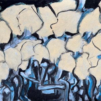 Zeichnungen mit dem Titel "+98a / Erotic 8: da…" von Leni Smoragdova, Original-Kunstwerk, Gouache