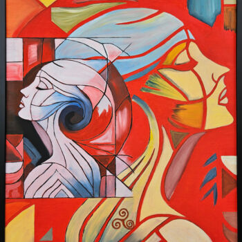 Painting titled "Catharsis 4 (Maria)" by Alida Velea, Original Artwork, Oil
