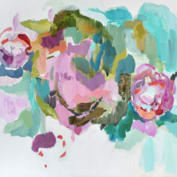 Painting titled "Rosary" by Asta Kulikauskaite Krivickiene, Original Artwork, Acrylic Mounted on Wood Stretcher frame