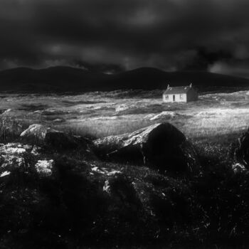 Photography titled "Isle of Harris By M…" by Peter Watson, Original Artwork, Digital Photography Mounted on Wood Stretcher f…