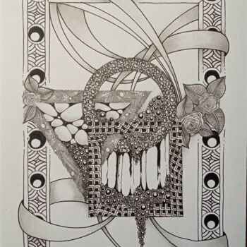 图画 标题为“Magic geometry” 由Miguel Marques, 原创艺术品, 墨
