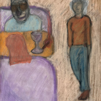 Tekening getiteld "1U%$ / Color shadow…" door Leni Smoragdova, Origineel Kunstwerk, Pastel