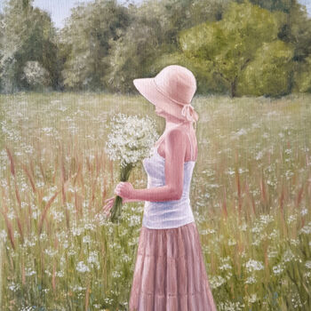 Painting titled "Дачная история | En…" by Olha Krasko, Original Artwork, Oil