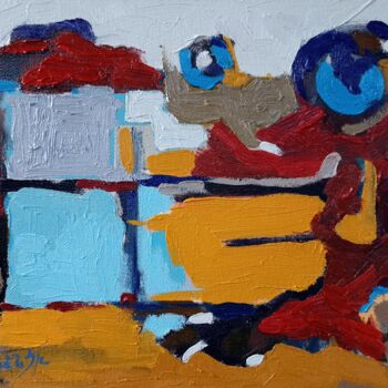 Peinture intitulée "Momentum of Color" par Artyom Basenci, Œuvre d'art originale, Huile Monté sur Châssis en bois