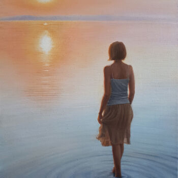 Painting titled "Рассвет | Aube | Da…" by Olha Krasko, Original Artwork, Oil
