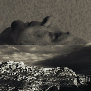 Printmaking titled "MATER TERRA" by Alessandro Carbonara, Original Artwork, Photo Montage Mounted on Wood Stretcher frame