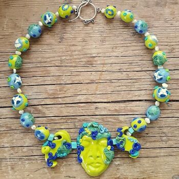 Design titled "The Green Man" by Doris Carstens, Original Artwork, Jewelry