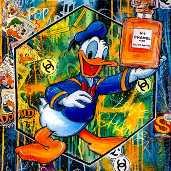 Peinture intitulée "Tableau Pop Art Gra…" par Pvettese, Œuvre d'art originale, Bombe aérosol Monté sur Châssis en bois