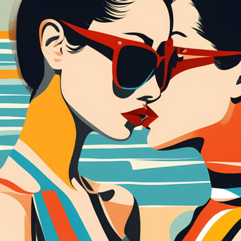 Εκτυπώσεις & Χαρακτικά με τίτλο "Summer Splash #86" από Liza Landberg, Αυθεντικά έργα τέχνης, Ψηφιακή εκτύπωση