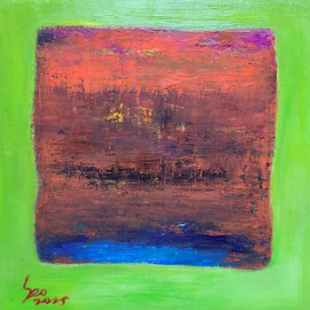 Painting titled "The Breathing Earth" by Yeon-Gyeong Seo (Seo), Original Artwork, Lacquer