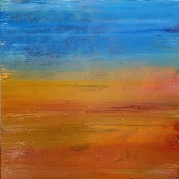 Schilderij getiteld "Ozone" door Pascal Buffard, Origineel Kunstwerk, Olie Gemonteerd op Frame voor houten brancard