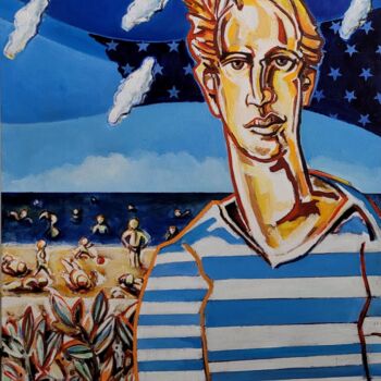 Peinture intitulée "Rêve de plage" par Pascal Buffard, Œuvre d'art originale, Acrylique Monté sur Châssis en bois