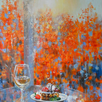 Peinture intitulée "Autumn Morning with…" par Lukian, Œuvre d'art originale, Huile