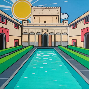 绘画 标题为“Las Comares” 由Jean Philippe Warman, 原创艺术品, 丙烯 安装在木质担架架上
