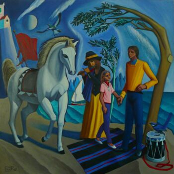 Painting titled "Carmen" by Paul Rossi, Original Artwork, Oil