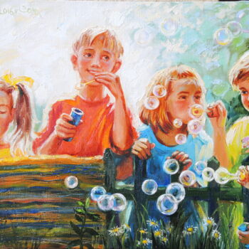 Εκτυπώσεις & Χαρακτικά με τίτλο "Soap bubbles. Art p…" από Simanolya, Αυθεντικά έργα τέχνης, Χρωστικές ουσίες