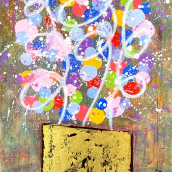 Peinture intitulée "Les Fleurs du Grand…" par Roger.M, Œuvre d'art originale, Acrylique Monté sur Châssis en bois
