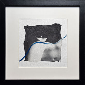 Erotic visual poetry, one-of-a-kind b&w polaroid mixed media