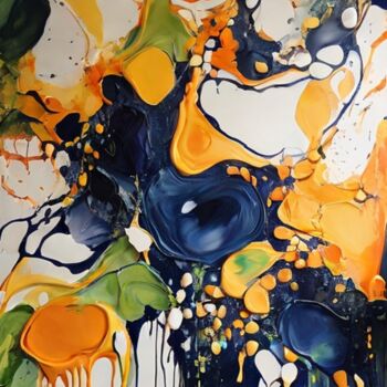 Pintura titulada "Whales and Seals" por Selena Sashina, Obra de arte original, Acrílico Montado en Bastidor de camilla de ma…