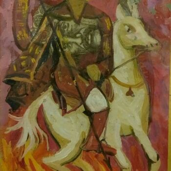 Malarstwo zatytułowany „Archangel Michael” autorstwa Kyrylo Bondarenko, Oryginalna praca, Olej