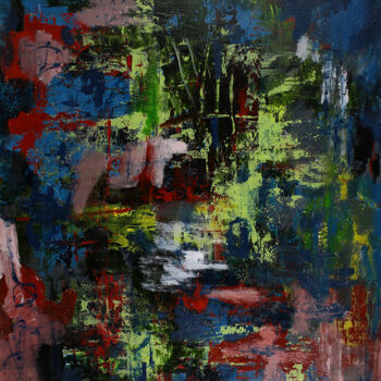 Painting titled "Abstract landscape…" by Peter Kilb, Original Artwork, Acrylic