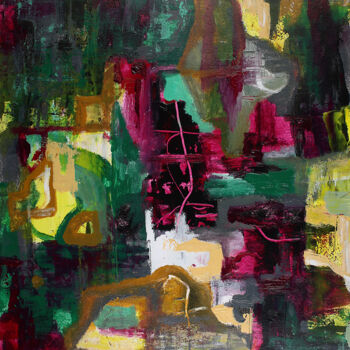 Peinture intitulée "Abstract landscape…" par Peter Kilb, Œuvre d'art originale, Acrylique