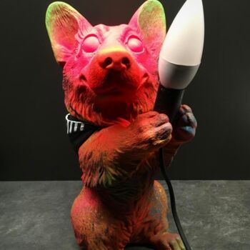 Sculpture titled "Dog sculpture Off-W…" by Yury Korolkov, Original Artwork, Acrylic