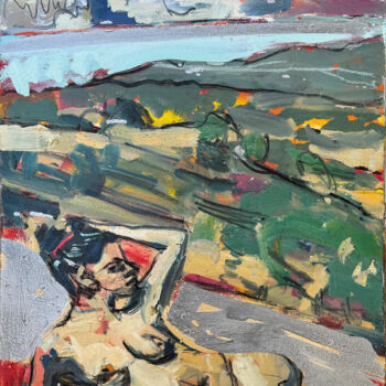 Malerei mit dem Titel "California Eve" von Darren Jekel, Original-Kunstwerk, Öl Auf Keilrahmen aus Holz montiert
