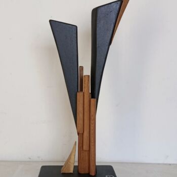 Γλυπτική με τίτλο "Forme verticali" από Anna Beltrame A＋D Art, Αυθεντικά έργα τέχνης, Ξύλο