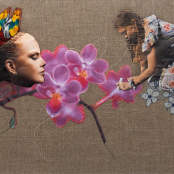 Collages titulada "Idolsom. Series "St…" por Lena Ash, Obra de arte original, Collages Montado en Panel de madera
