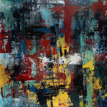Pintura titulada "Abstract landscape…" por Peter Kilb, Obra de arte original, Acrílico