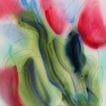 Painting titled "Blooming Beauty – V…" by Evgenia Makarova, Original Artwork, Oil Mounted on Wood Stretcher frame