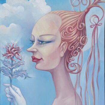 Painting titled "The Scent of a Flow…" by Samvel Atasunts, Original Artwork, Oil