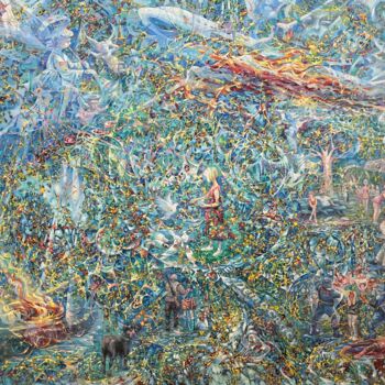 Painting titled "Nightmare" by Samvel Atasunts, Original Artwork, Oil
