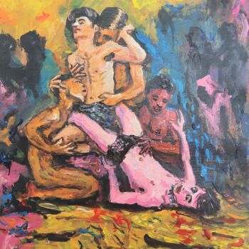 Pintura titulada "Deadly sins" por Giorgos Nicolaou (Gncl), Obra de arte original, Acrílico