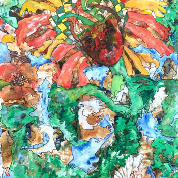 Pintura titulada "Belebte Natur" por Rosa Bittner, Obra de arte original, Gouache