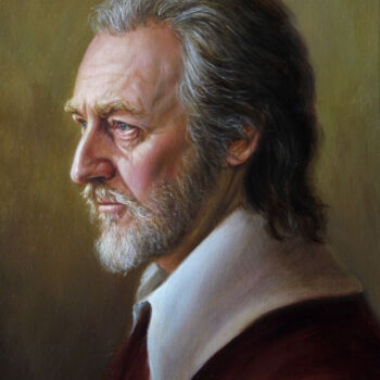 Painting titled "Sight" by Valeriy Bulat, Original Artwork, Oil Mounted on Wood Stretcher frame