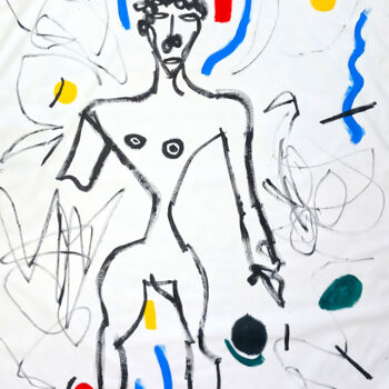 Painting titled "Achille" by 0xec6d0, Original Artwork, Acrylic