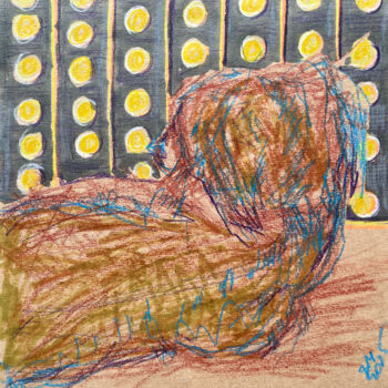 Zeichnungen mit dem Titel "1456 / Back to the…" von Leni Smoragdova, Original-Kunstwerk, Marker