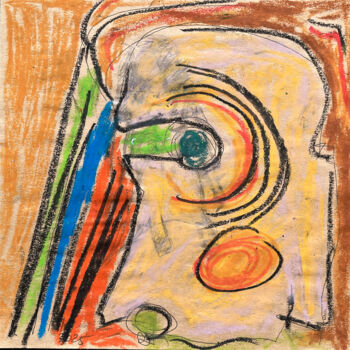 Dessin intitulée "h4sd / Back to the…" par Leni Smoragdova, Œuvre d'art originale, Pastel