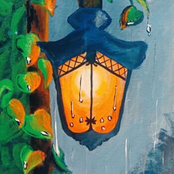 Pintura intitulada "Monsoon Glow" por Bhaswati Bishoi, Obras de arte originais, Acrílico