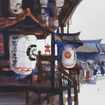 Painting titled "Still life of a tra…" by Prashant Prabhu, Original Artwork, Watercolor